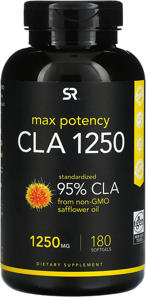 CLA 1250 Max Potency 1250 mg 180 Softgels Sports Research