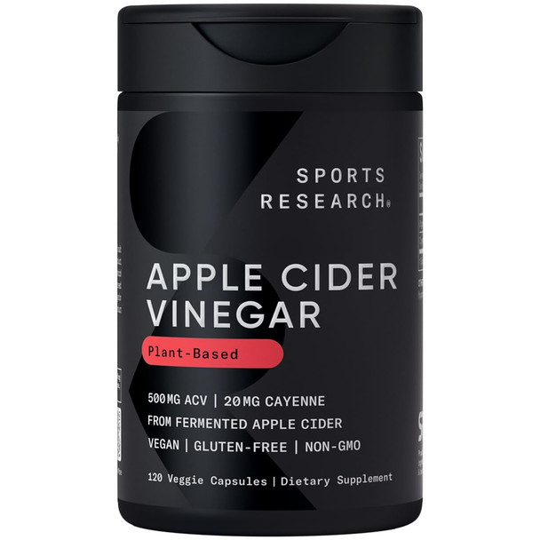 Apple Cider Vinegar Pills with Cayenne Pepper  Made from Organic Fermented Apple Cider  NonGMO Project Verified  Vegan  120 Veggie Capsules