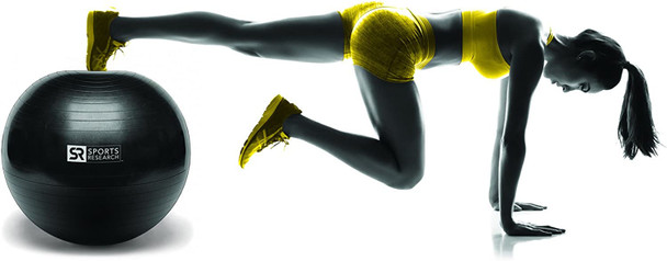 Sports Research Performance Medicine  Stability Ball  Helps Develop core Strength  Balance for Home Gym Workouts