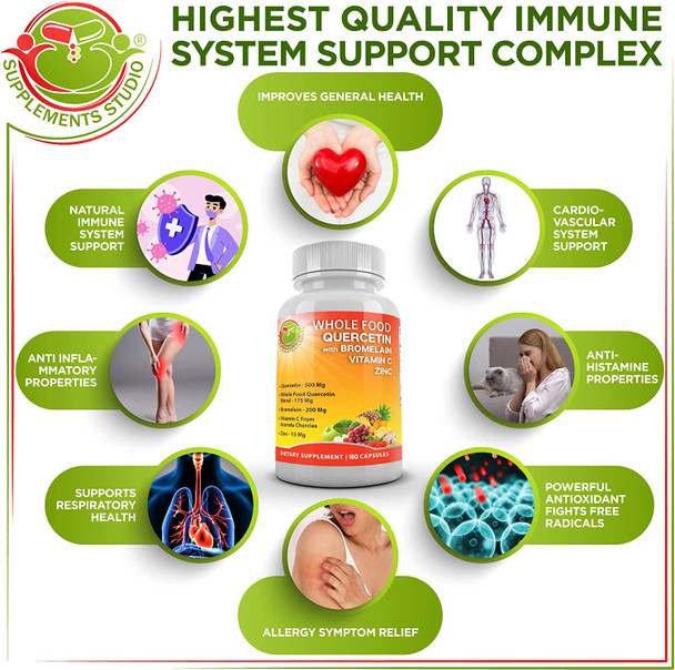 Perfect Immune Booster Vitamin C Bundle Up with Liposomal Glutathione for Enhanced Absorption Master Antioxidant  Detoxifier and Quercetin with Bromelain for Immune and Respiratory System Support