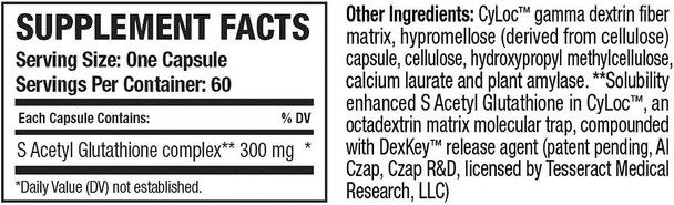 Tesseract Medical Research Safecell Neurological Support Supplement 300Mg 60 Capsules