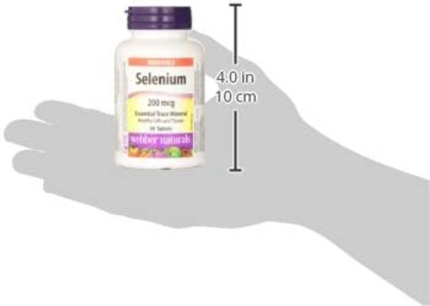 Webber Naturals Selenium 200mcg 90 Tablets per Bottle