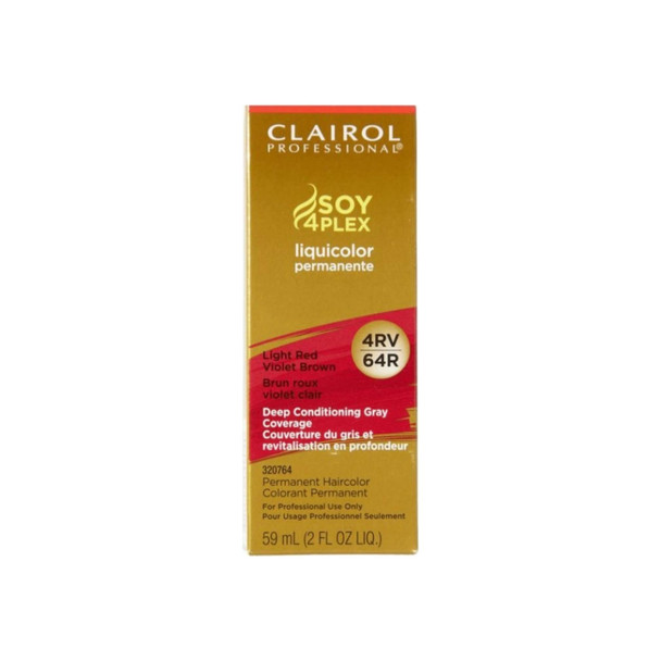 Clairol Liquicolor 4RV/64R Light Red Violet Brown, 2 oz