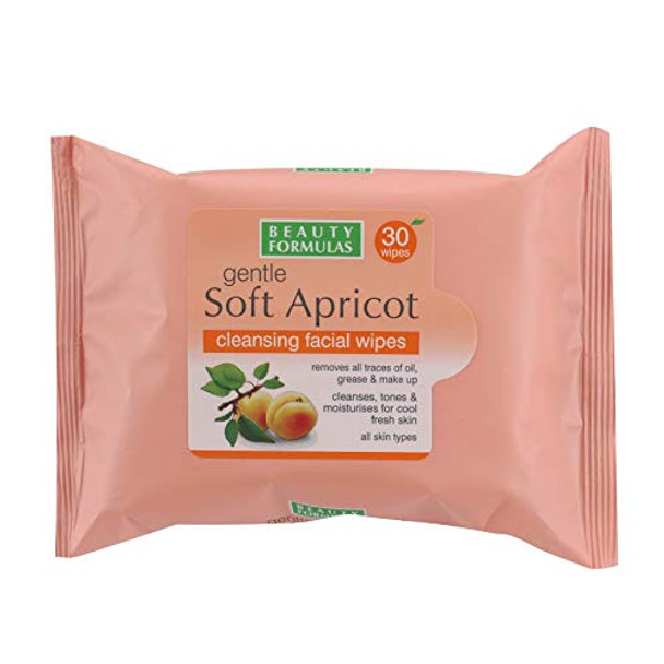 Beauty Formulas Apricot Extract Facial Wipes 30's