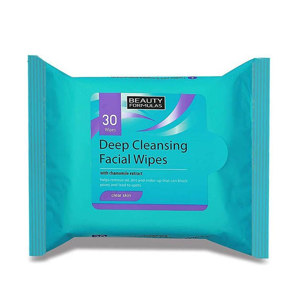 Beauty Formula Clear Skin Deep Cleansing Facial Wipes 30'S