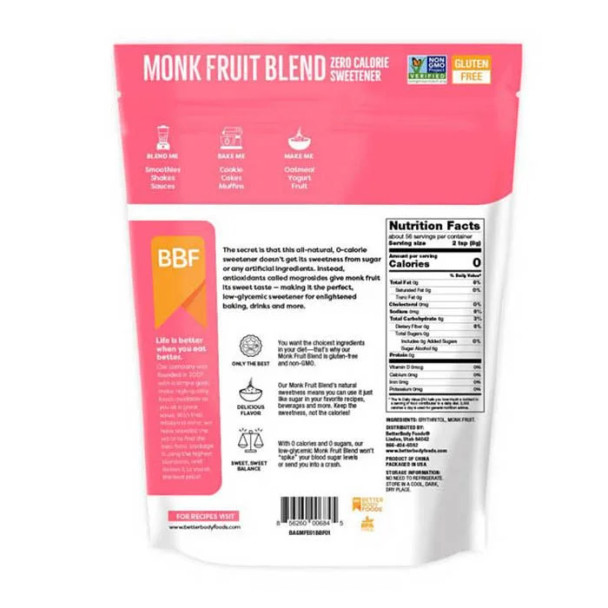 BetterBody Foods Monk Fruit Blend 454 g