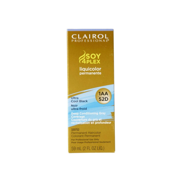 Clairol Professional  Liquicolor 1AA/52D Ultra Cool Black, 2 oz