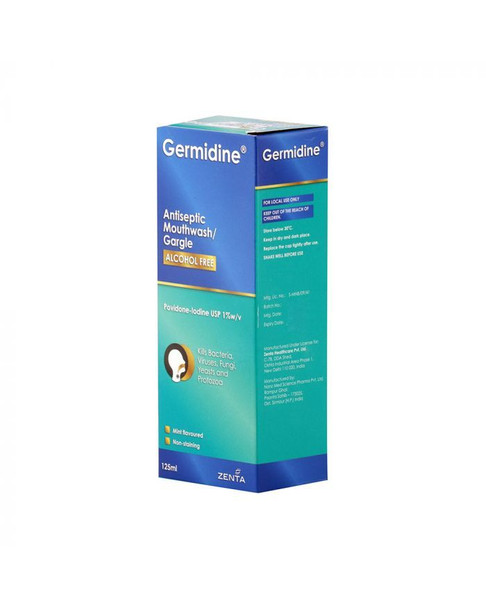 Germidine Antiseptic Mouthwash/Gargle Alcohol Free 125 mL