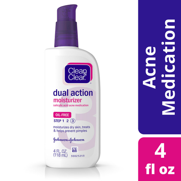 CLEAN & CLEAR Dual Action Oil-Free Moisturizer 4 oz