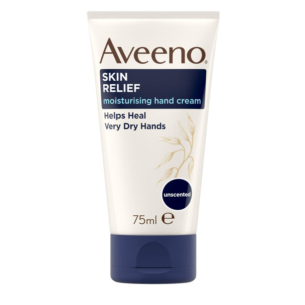 Aveeno Skin Relief Moisturising Hand Cream, Soothes and Moisturises Very Dry Hands, For Very Dry Irritable Hands, 75ml