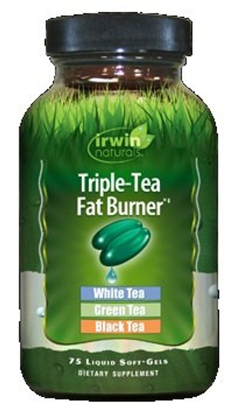 Irwin Naturals Triple Tea Fat Burner, 75 Softgels (Pack of 4)