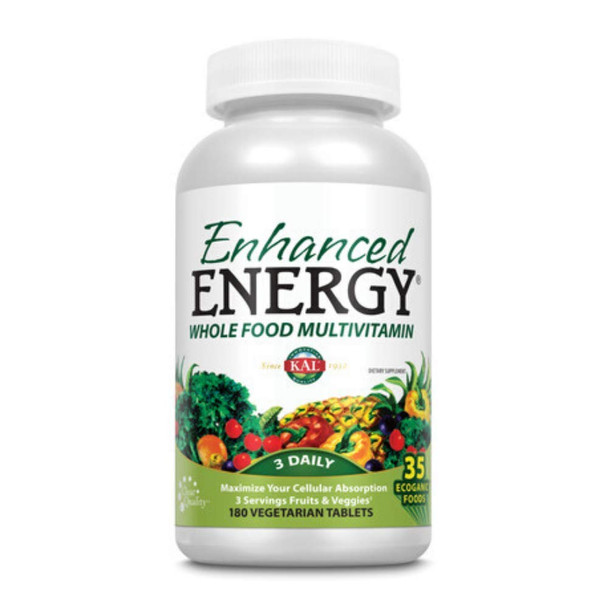KAL - Enhanced Energy, Multivitamin, 180 Vegetarian Tablets