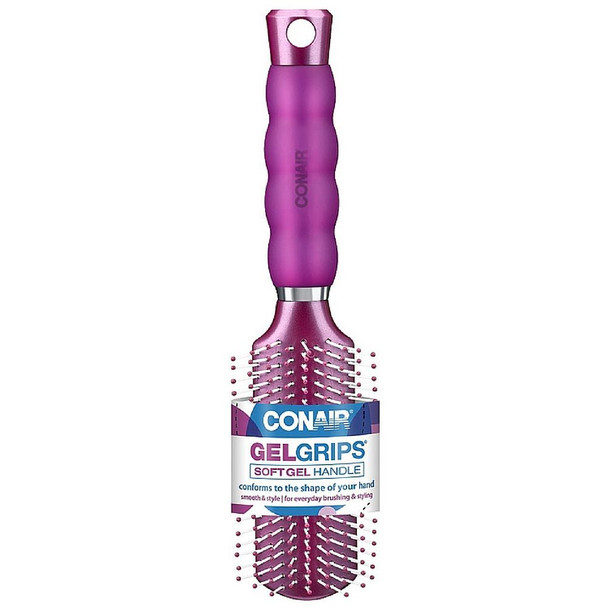 Conair Gel Grips Soft Handle All Purpose Hair Brush, Color May Vary 1 ea