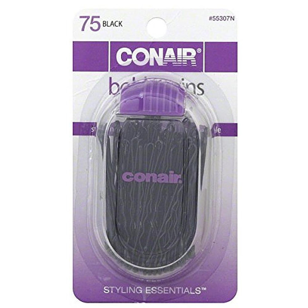 Conair Styling Essentials Bobby Pins, Black 75 ea