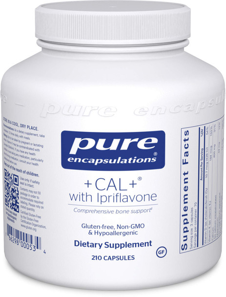 Pure Encapsulations - +Cal+ with Ipriflavon - Mineral, Vitamin, and Herbal Supplement to Promote Skeletal Strength - 210 Capsules