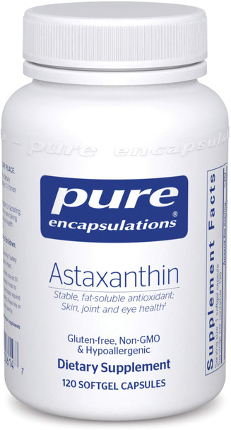 Pure Encapsulations Astaxanthin | Antioxidant Supplement for Joints, Skin and Eye Health, and Free Radicals | 120 Softgel Capsules