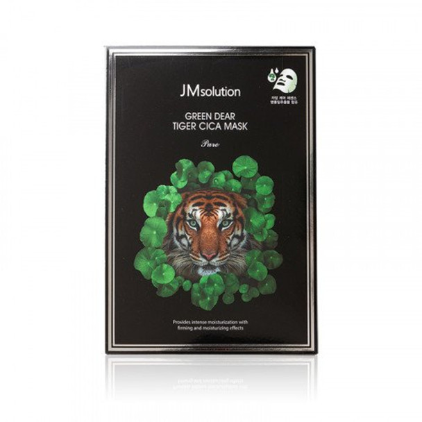 Green Dear Tiger Cica Mask Pure 30ml x 10pcs