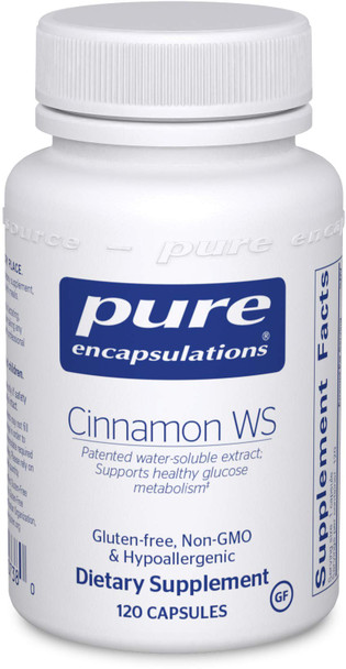 Pure Encapsulations - Cinnamon WS - Patented Water-Soluble Extract for Healthy Glucose Metabolism - 120 Capsules