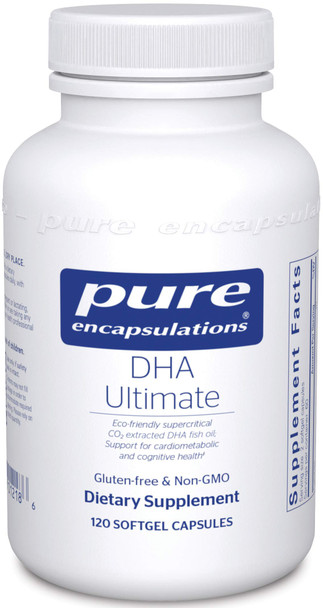 Pure Encapsulations - DHA Ultimate - Eco-Friendly Supercritical CO2 Extracted DHA Fish Oil Concentrate - 120 Softgel Capsules