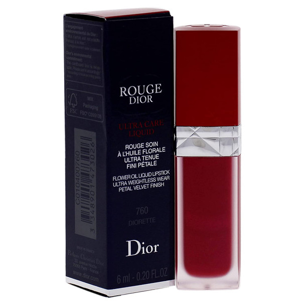 Christian Dior Rouge Dior Ultra Care Liquid Lipstick  760 Diorette Women Lipstick 0.2 oz