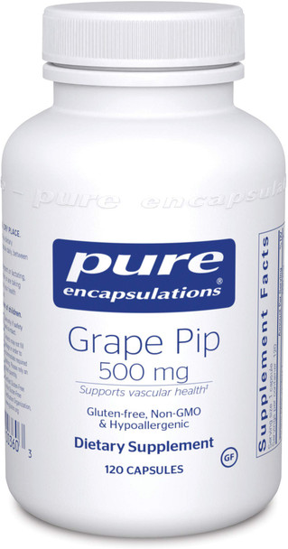 Pure Encapsulations - Grape Pip 500 Mg - Supports Vascular Health - 120 Capsules