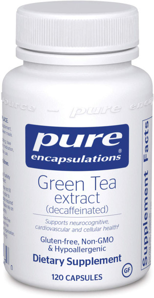 Pure Encapsulations - Green Tea Extract (Decaffeinated) - Hypoallergenic Antioxidant Support for All Cells in The Body - 120 Capsules