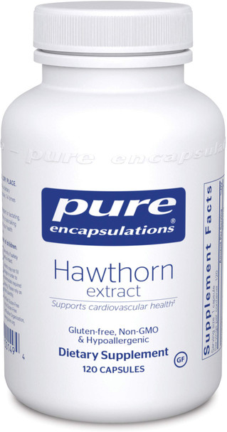 Pure Encapsulations - Hawthorn Extract - Crataegus Oxyacantha Hypoallergenic Supplement for Cardiovascular System Support - 120 Capsules