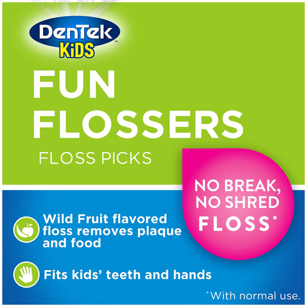 DenTek Kids Fun Flossers  Removes Food  Plaque  40 Count