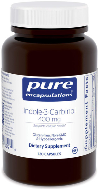 Pure Encapsulations - Indole-3-Carbinol 400 mg - Supports Healthy Breast, Cervical and Prostate Cell Function - 120 Capsules