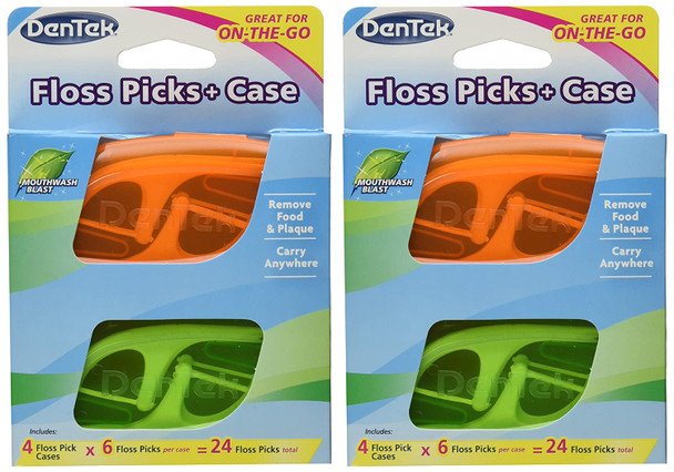 Dentek Travel Case with Flossers in Tray 4 Count Pack of 2 Dentek Travel Case with Flossers in Tray 4 Count Pack of 2
