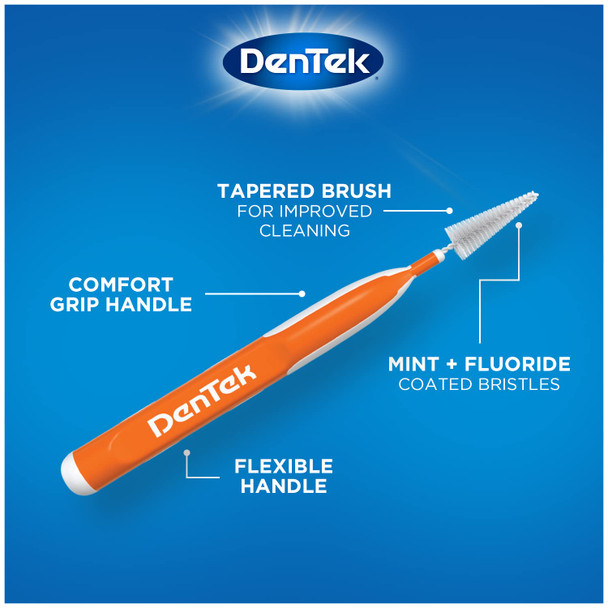 Dentek Easy Brush Interdental Cleaners 16 Count Pack of 6 by DenTek