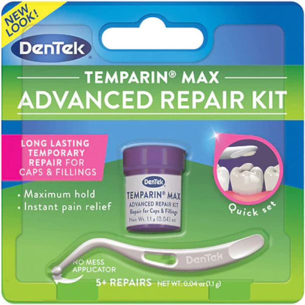 DenTek Temparin Max Lost Filling and Loose Cap Repair Kit  One Step Formula  5 Repairs  0.04 Ounces  1Pack