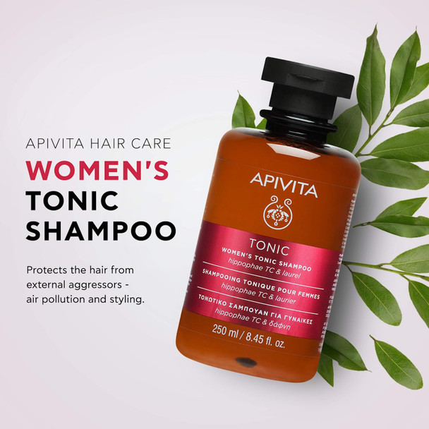 APIVITA Womens Tonic Shampoo 8.45 fl.oz.  Hippophae Vitamin A  E Natural Womens Shampoo that Promotes Hair Growth and Strengthens Hair to Prevent Hair Loss Shampoo