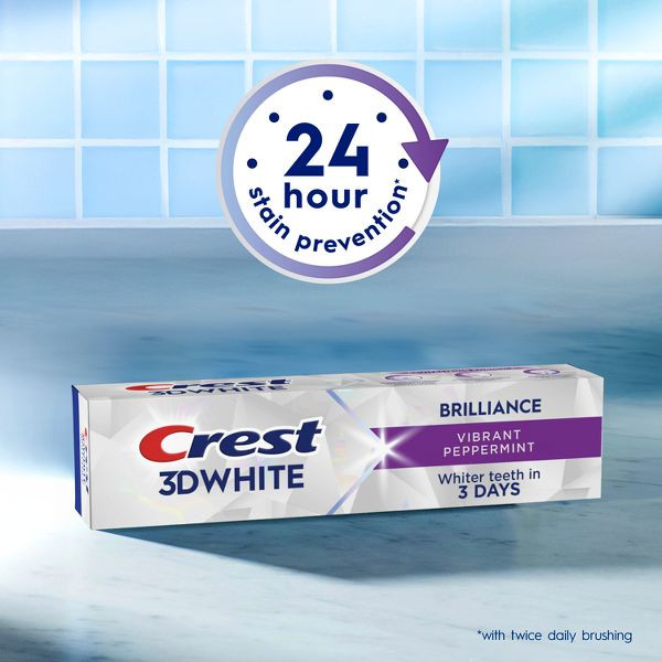Crest 3D White Brilliance Toothpaste Vibrant Peppermint 4.1 oz