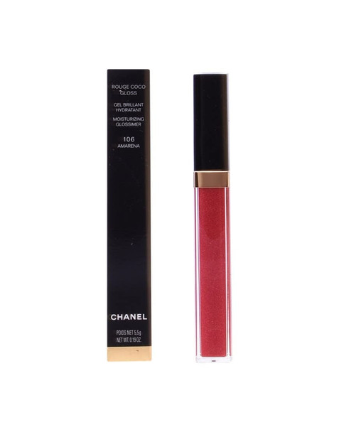 Chanel Rouge Coco Gloss Moisturizing Glossimer Lip Gloss No. 106 Amarena 0.19 Ounce
