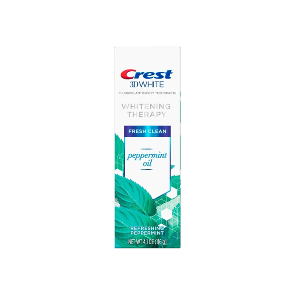 Crest 3D White Whitening Therapy Toothpaste, Peppermint Oil 4.1 oz