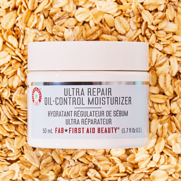 First Aid Beauty Ultra Repair Oil Control Moisturizer – Oil-Free Lightweight Mattifying Cream – 1.7 oz