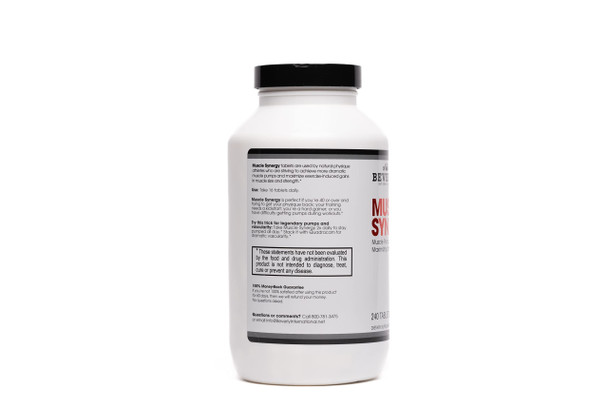Beverly International Muscle Synergy 240 TABS (15 Servings) Clinically Dosed Ingredients  HMB L-Arginine L-Citrulline Creatine Monohydrate L-Ornithine. Bigger-Stronger Lasting Pumps.