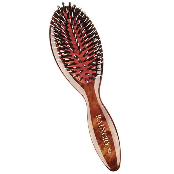 RAINCRY Restore Travel Reinforced Natural Bristle Paddle Brush