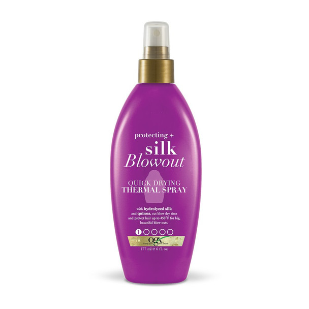 OGX Protecting + Silk Blowout Quick Drying Thermal Spray, 6 Ounce (64052) OGX Protecting + Silk Blowout Quick Drying Thermal Spray, 6 Ounce (64052)