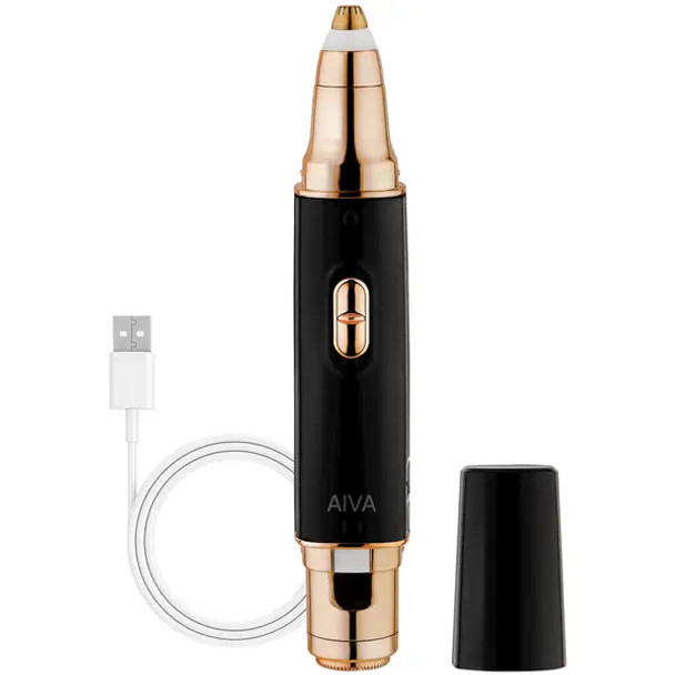 Spa Sciences AIVA Facial Hair Remover and Eyebrow Trimmer  Black