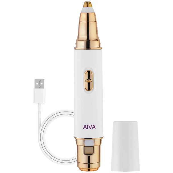 Spa Sciences AIVA Facial Hair Remover and Eyebrow Trimmer  White