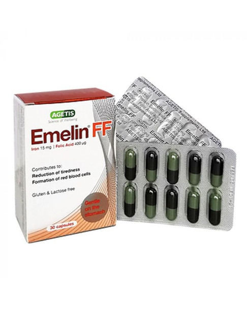 Emelin FF Iron  Folic Acid Capsules 30s