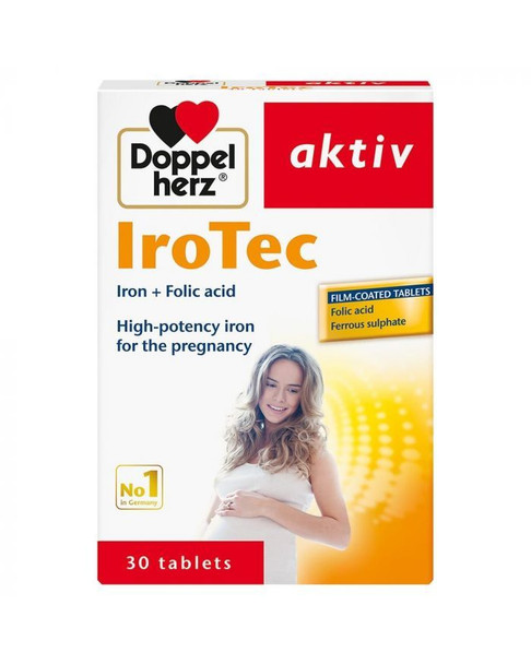 Doppelherz aktiv IroTec Iron  Folic Acid Tablets 30s