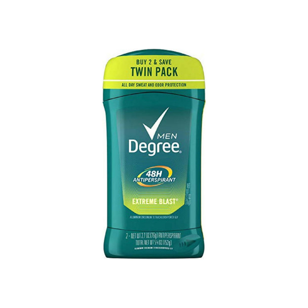 Degree Men Antiperspirant Deodorant, Extreme Blast Twin Pack 2.7 oz