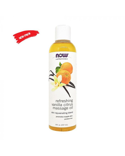 Now Refreshing Vanilla Citrus Massage Oil 237 mL