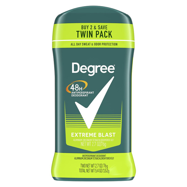 Degree Sport Original Protection Antiperspirant Stick 2.7 Oz, Twin Pack