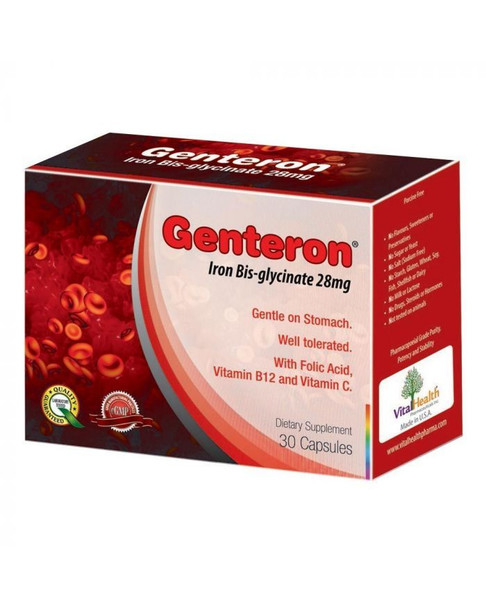 Genteron Iron And Vitamin Capsules 30s