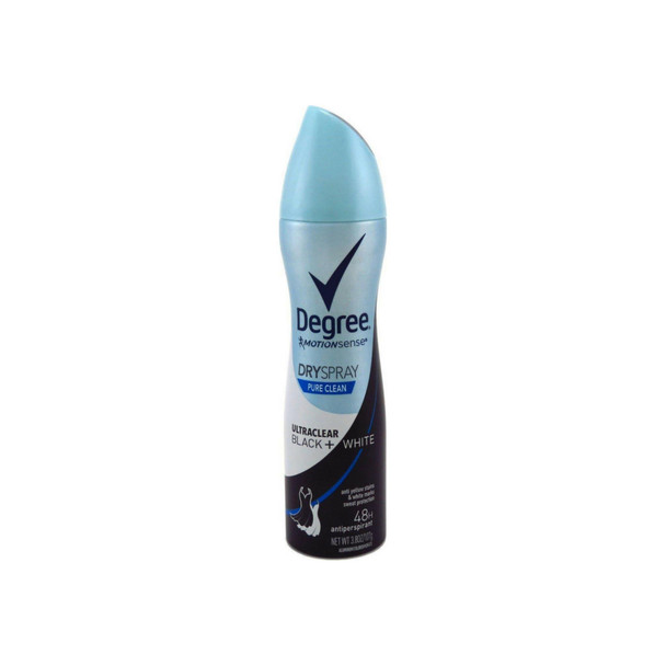 Degree UltraClear Black+White Pure Clean Dry Spray Antiperspirant Deodorant, 3.8 oz