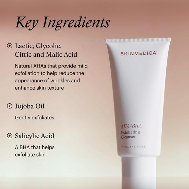 SkinMedica AHA/BHA Exfoliating Cleanser 6 Fl Oz